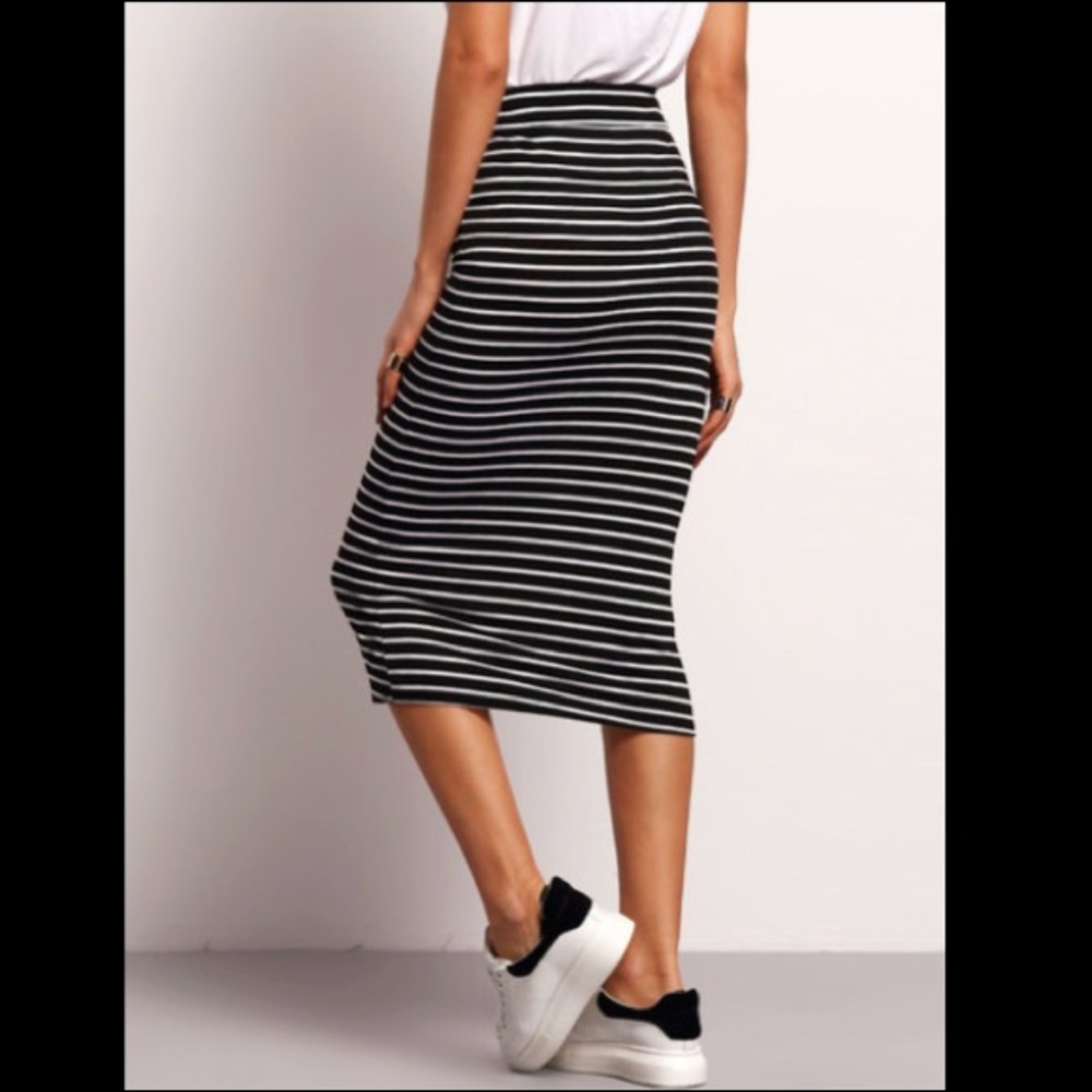 👀HP x2 NEW Striped Midi Skirt - Picture 3 of 5
